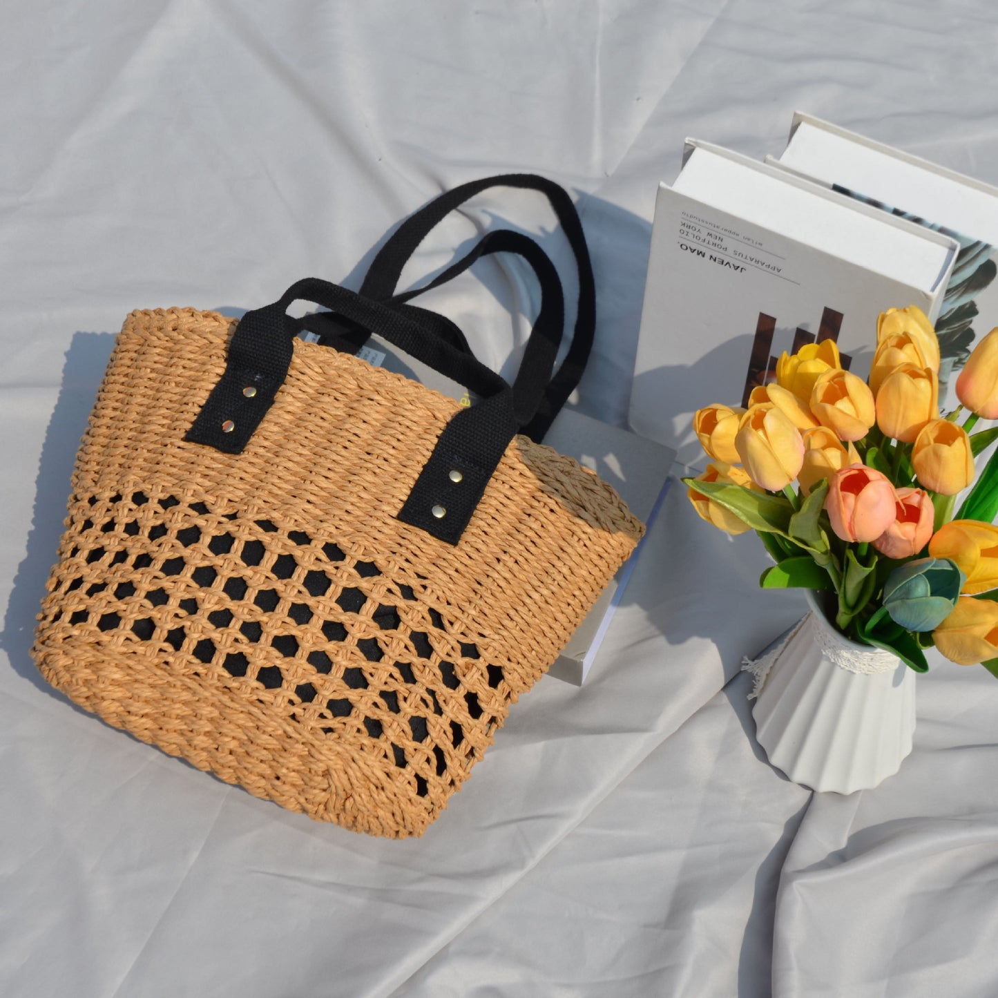 New Women's Fashion Shoulder Portable Straw-weaved Bag