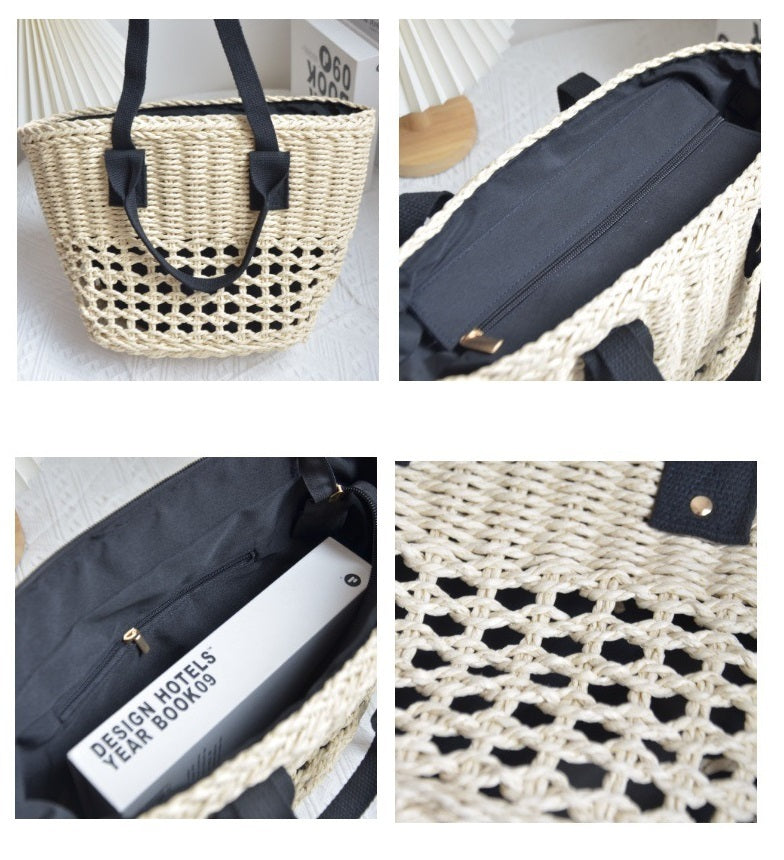 New Women's Fashion Shoulder Portable Straw-weaved Bag