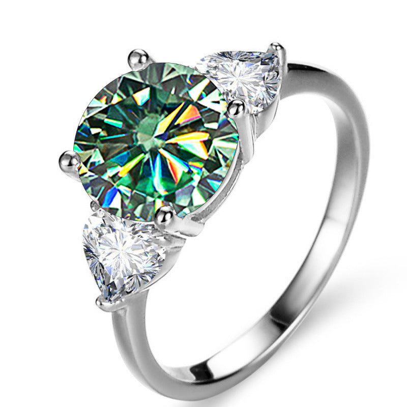 Sterling Silver 3 Karat Moissanite Women's Luxury Wedding Ring