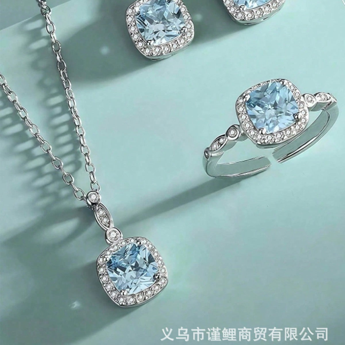 Alloy Necklace Stud Earrings Ring Jewlery