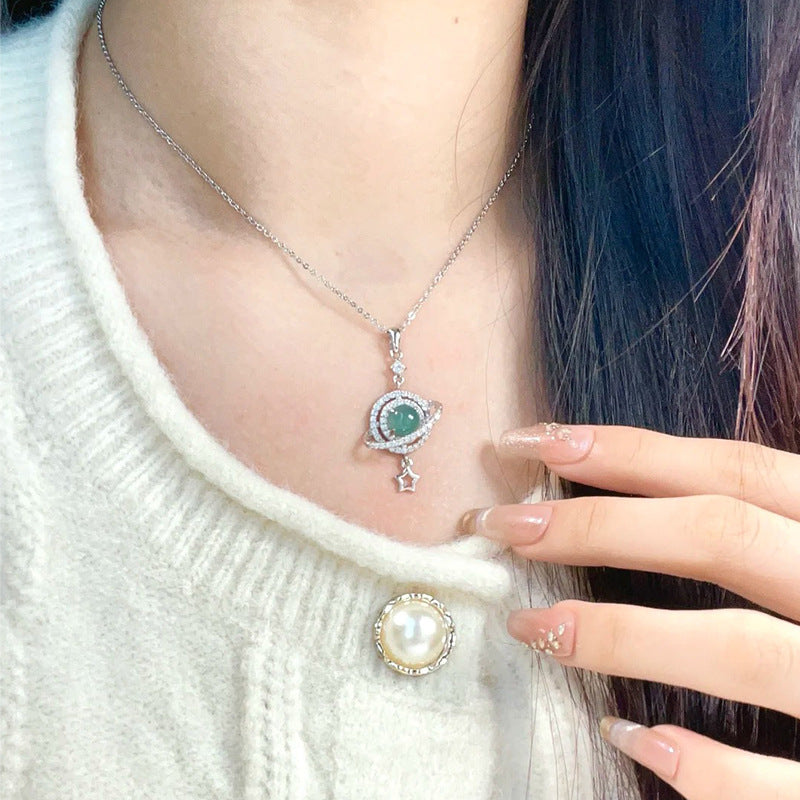 S925 Planet Pendant Necklace