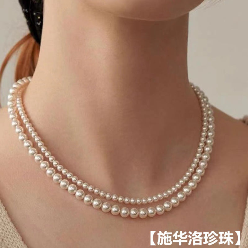 New Arrivals: Shijia Pearl Necklace For Women, Light Luxury, Niche, High-End Feel, Short Necklace, Shijia Pearl Short Necklace